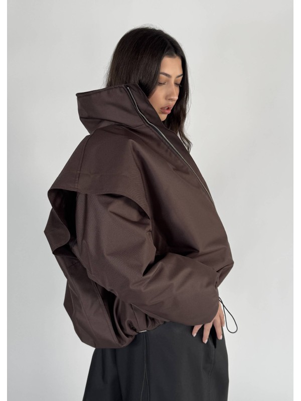 Parachute oversize bomber jacket in praline