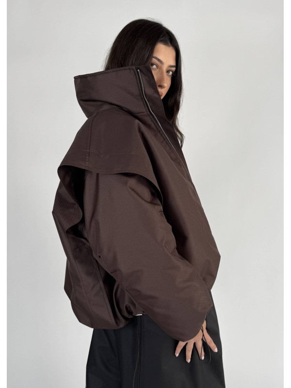 Parachute oversize bomber jacket in praline