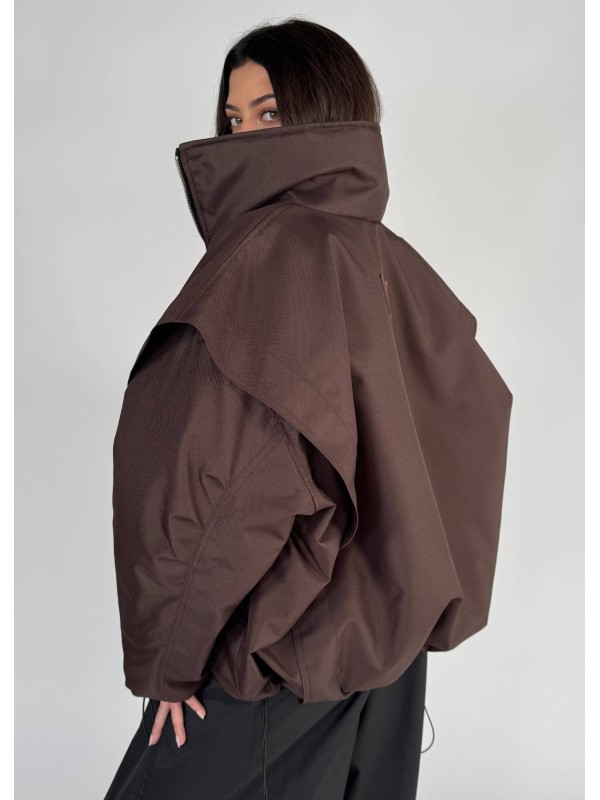 Parachute oversize bomber jacket in praline