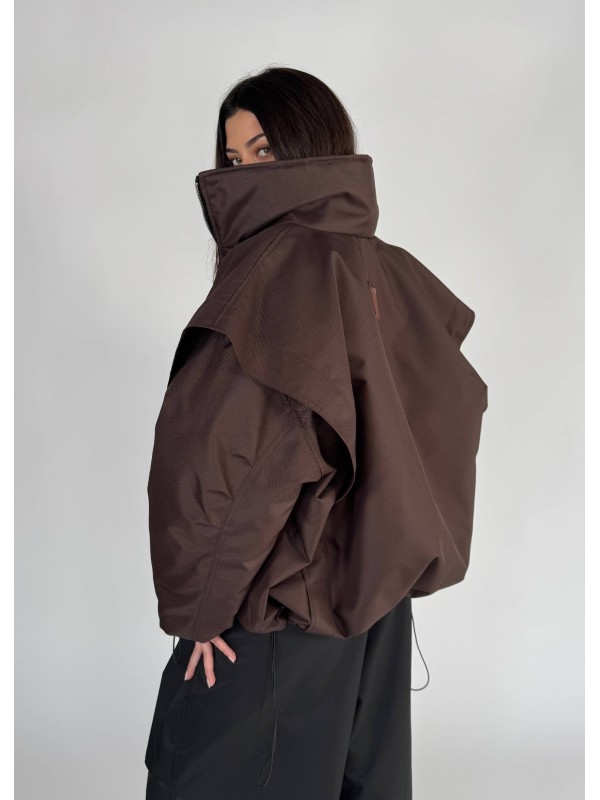 Parachute oversize bomber jacket in praline