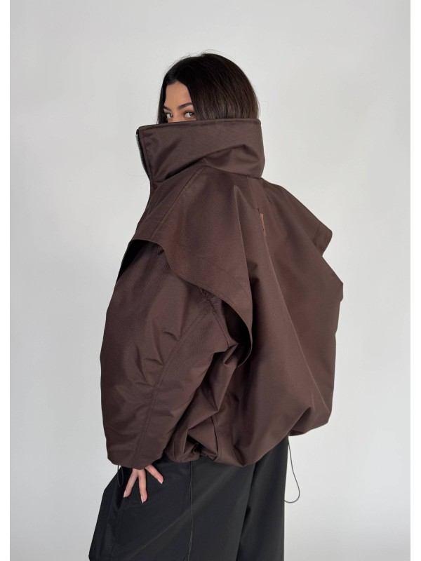 Parachute oversize bomber jacket in praline