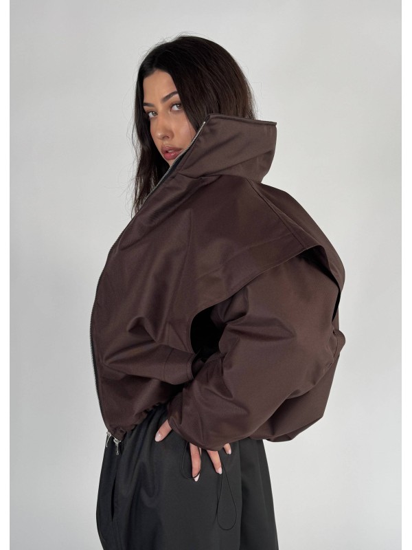 Parachute oversize bomber jacket in praline