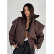 Parachute oversize bomber jacket in praline