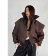 Parachute oversize bomber jacket in praline