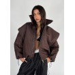 Parachute oversize bomber jacket in praline