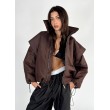 Parachute oversize bomber jacket in praline