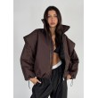 Parachute oversize bomber jacket in praline