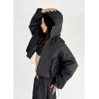 Krótka kurtka hoodie bomber czarna