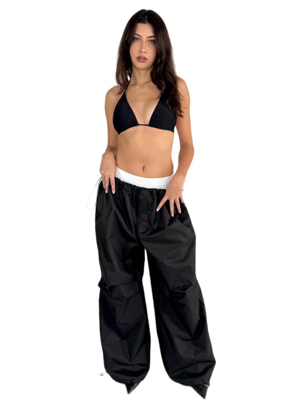Oversized parachute pants
