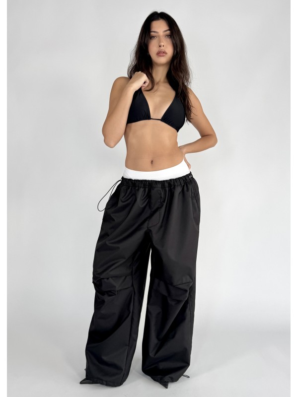 Oversized parachute pants