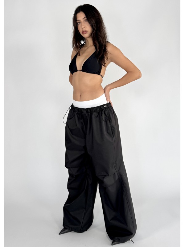 Oversized parachute pants