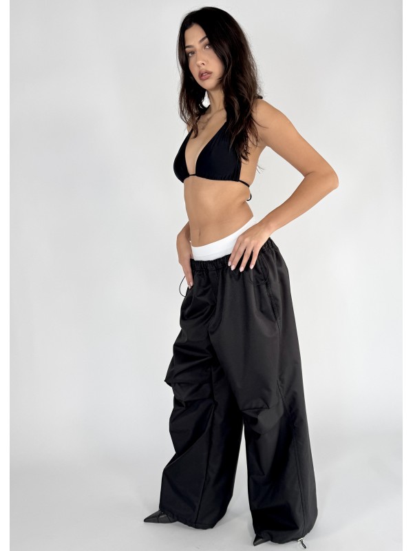 Oversized parachute pants