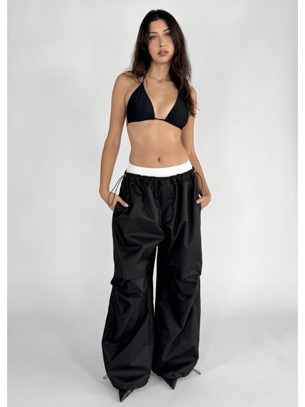 Oversized parachute pants