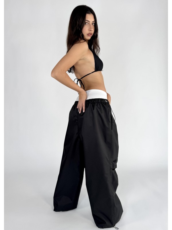 Oversized parachute pants