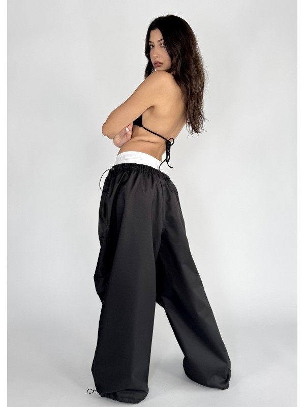 Oversized parachute pants