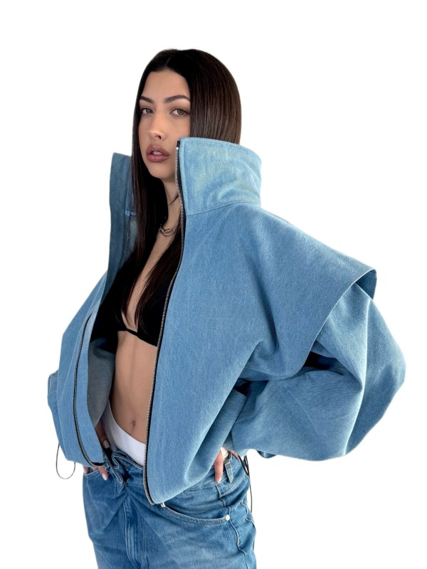 Parachute light blue denim bomber jacket