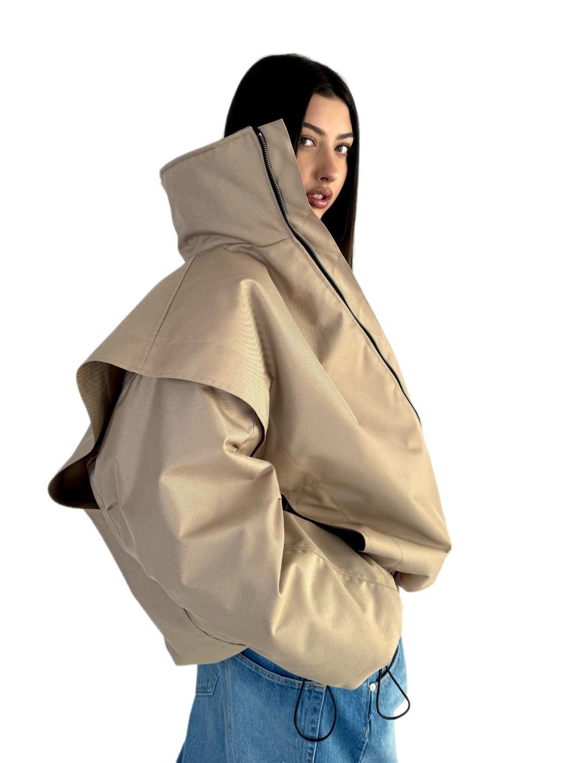 Parachute oversize bomber jacket mocca