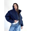 Krótka kurtka bomber denim dark blue
