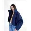 shorty denim bomber in dark blue