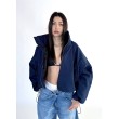 shorty denim bomber in dark blue