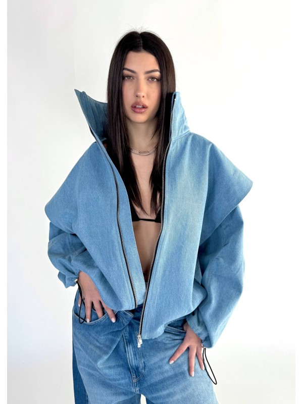 Parachute light blue denim bomber jacket