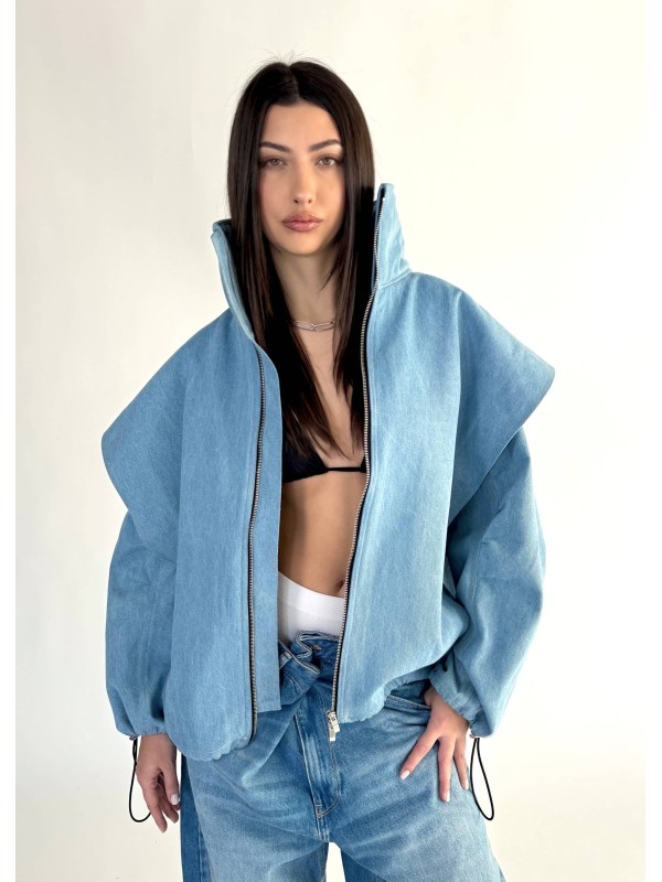Parachute light blue denim bomber jacket