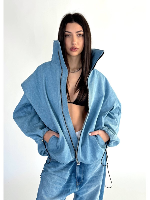 Parachute light blue denim bomber jacket