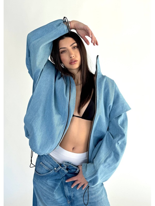 Parachute light blue denim bomber jacket