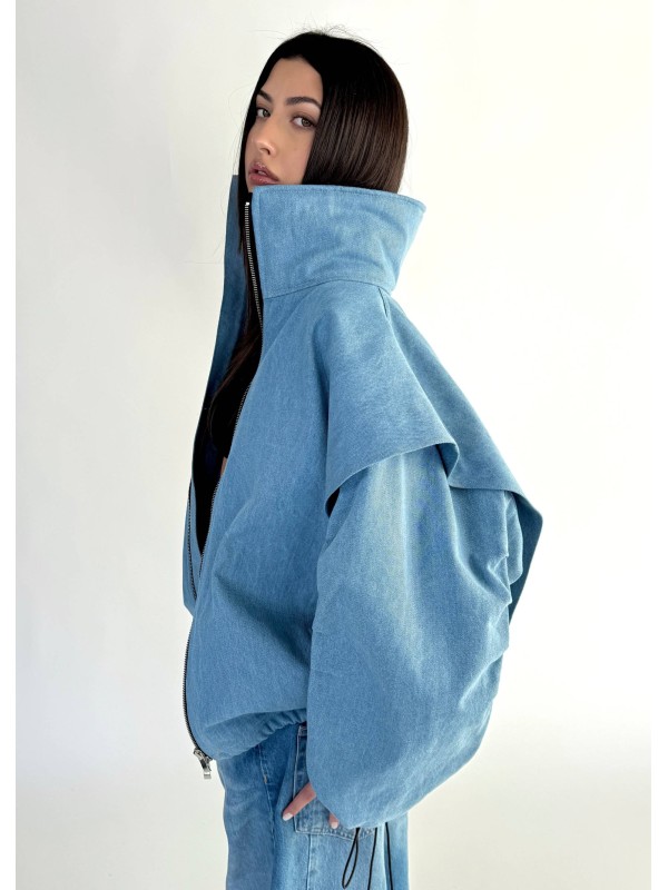 Parachute light blue denim bomber jacket