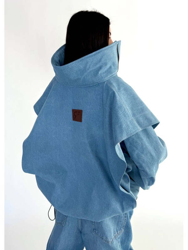 Parachute light blue denim bomber jacket