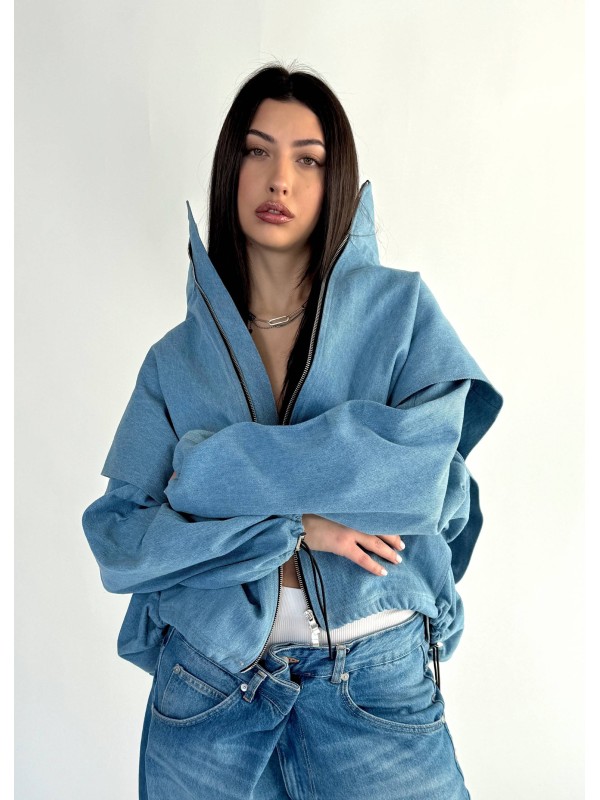 Parachute light blue denim bomber jacket