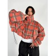 Shorty teddy bomber jacket red rush