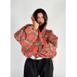 Shorty teddy bomber jacket red rush