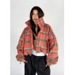 Shorty teddy bomber jacket red rush
