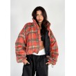 Shorty teddy bomber jacket red rush