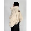 shorty teddy bomber jacket in mocca
