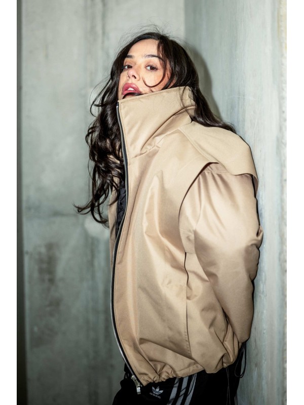 Parachute oversize bomber jacket mocca