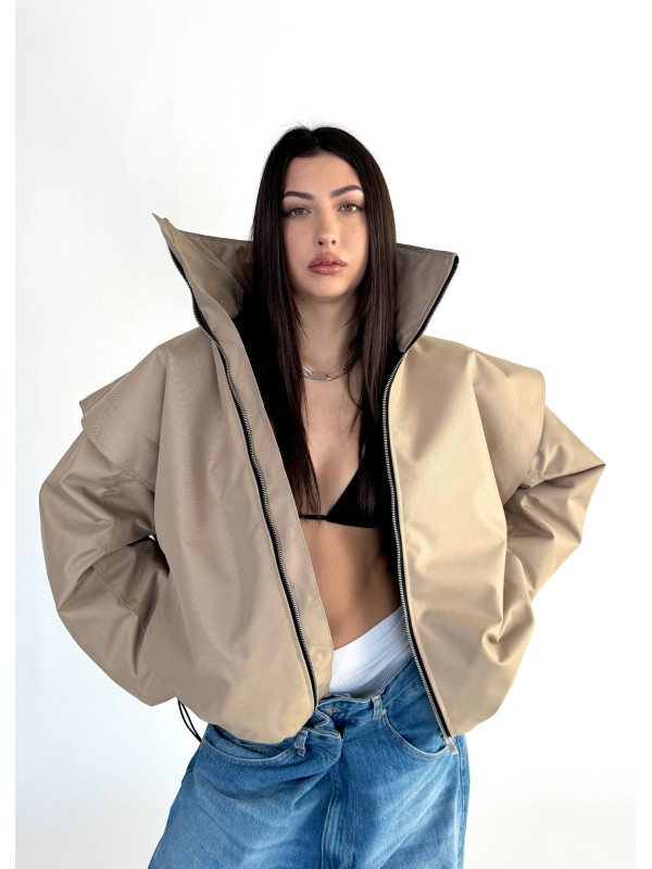 Parachute oversize bomber jacket mocca