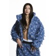 Krótka kurtka bomber patchwork denim