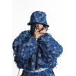 Krótka kurtka bomber patchwork denim