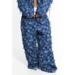 Spodnie / szorty patchwork denim zipper