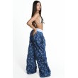 Spodnie / szorty patchwork denim zipper