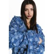 Marynarka z obniżoną talią patchwork denim