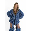Marynarka z obniżoną talią patchwork denim