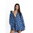 Koszulo sukienka denim patchwork