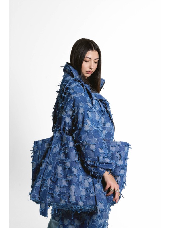 Torba shopper patchwork denim