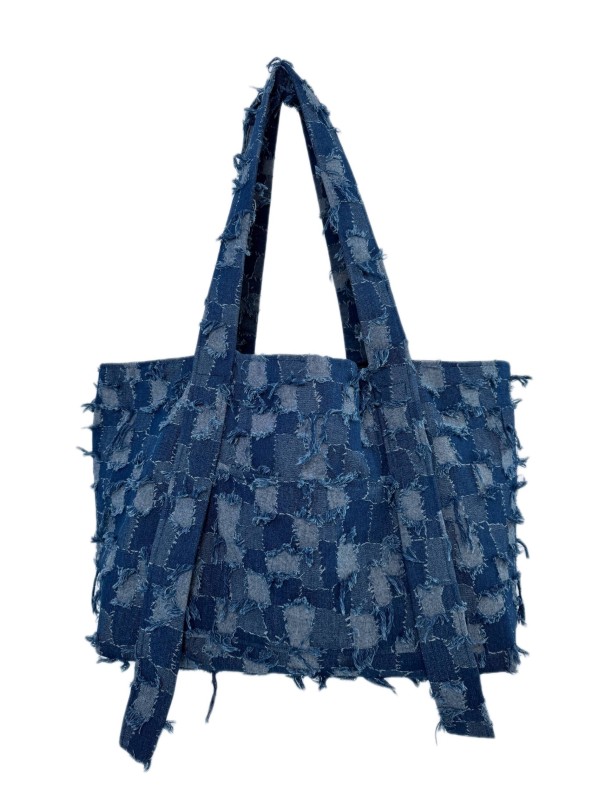 Torba shopper patchwork denim