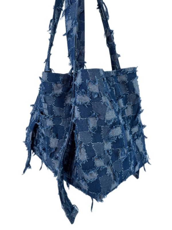 Torba shopper patchwork denim