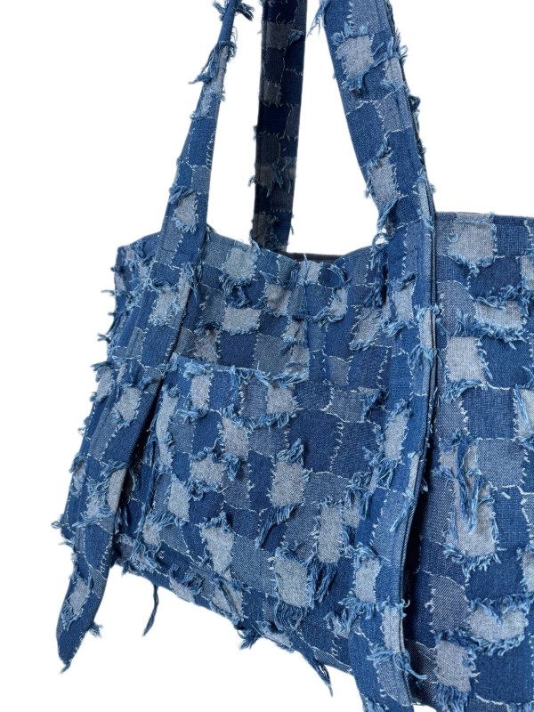 Torba shopper patchwork denim