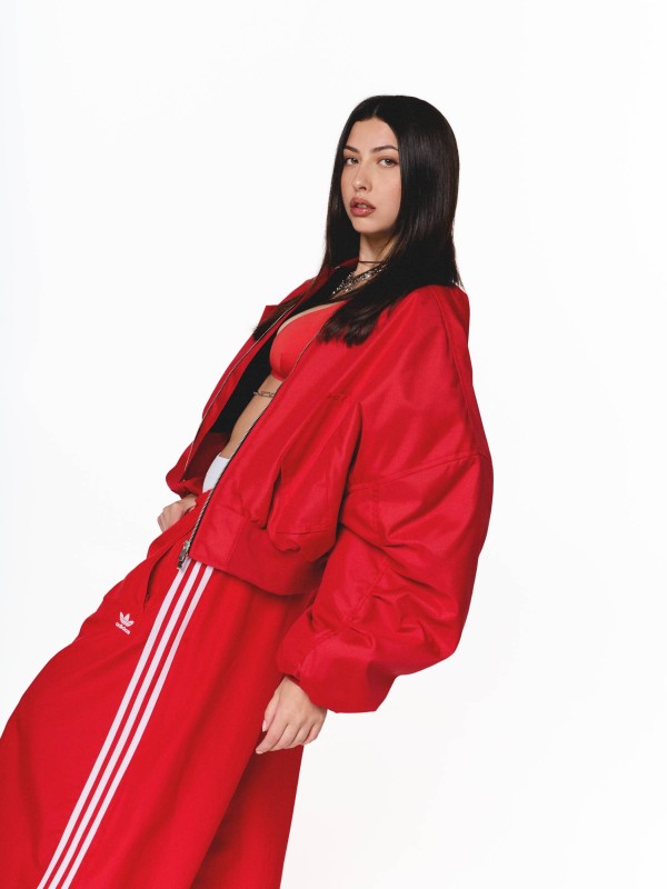 Krótka kurtka bomber cherry red